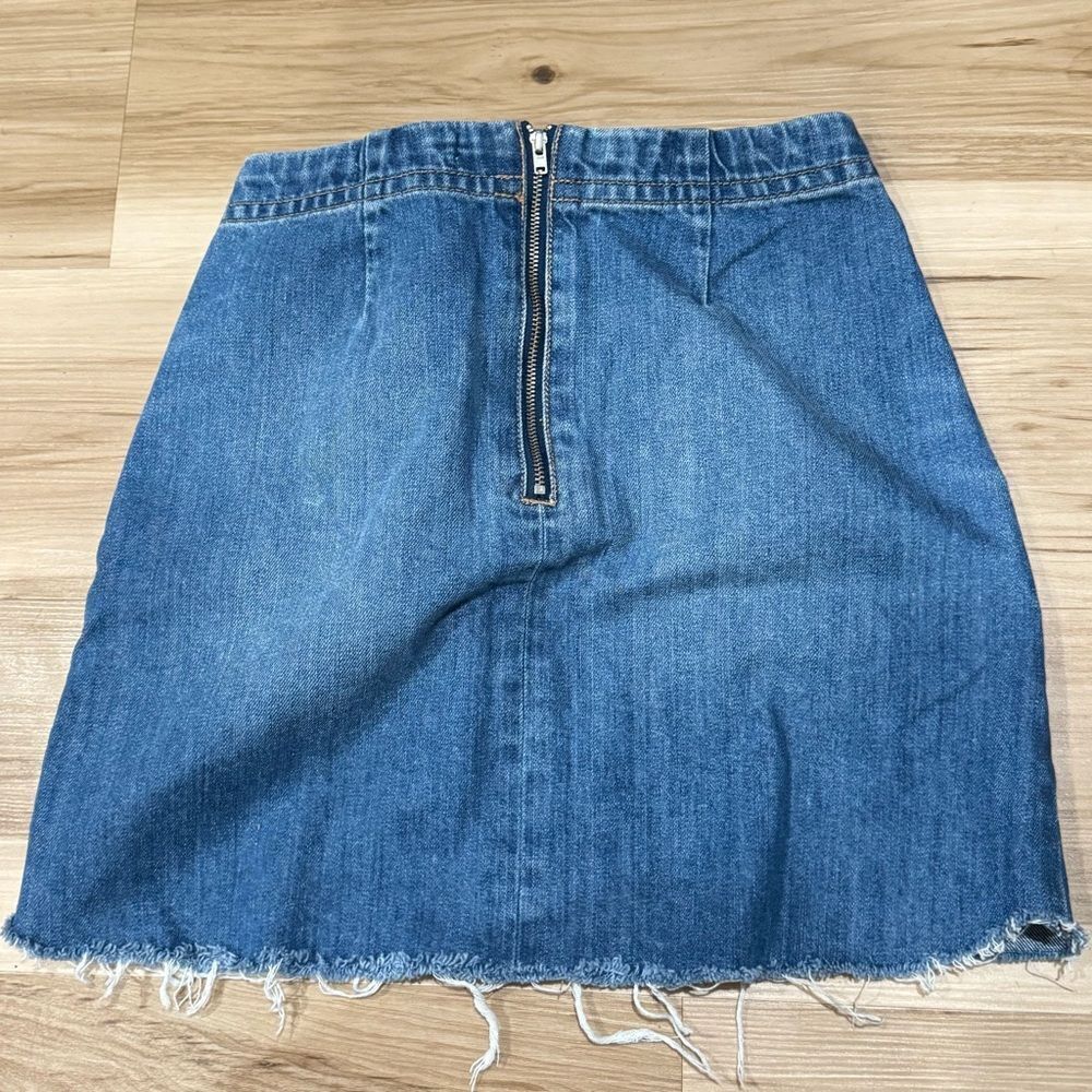 Loft Denim Lace Up Mini Skirt Women’s 00 - Picture 3 of 3